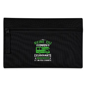 La Reine Du Camping Campeuse Cadeau Campeur Femme - Trousse - noir - Devant