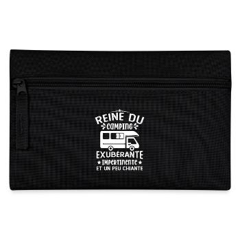 La Reine Du Camping Campeuse Cadeau Campeur Femme - Trousse - noir - Devant