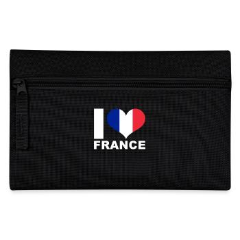 J’aime la France drapeau du cœur France - Trousse - noir - Devant