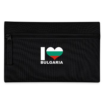 Ich liebe Bulgarien Herz Flagge Bulgarien - Federtasche - Schwarz - Vorne