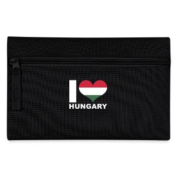 I love Hungary Heart Flag Hungary - Pencil Case - black - Front