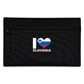 Ich liebe Slowenien Herz Flagge Slowenien - Federtasche - Schwarz - Vorne