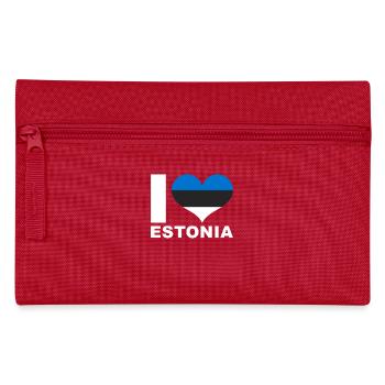 J’aime l’Estonie drapeau du cœur Estonie - Trousse - rouge - Devant