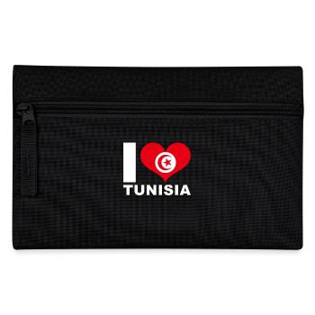 J’aime tunisie drapeau du cœur Tunisie - Trousse - noir - Devant