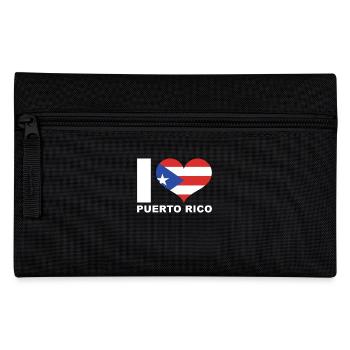 I love Puerto Rico heart flag Puerto Rico - Pencil Case - black - Front