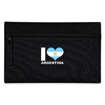 J’aime l’Argentine drapeau du cœur Argentine - Trousse - noir - Devant