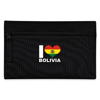 Ich liebe Bolivien Herz Flagge Bolivien - Federtasche - Schwarz - Vorne