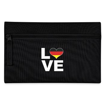 Ich liebe Deutschland Herz Flagge Deutschland - Federtasche - Schwarz - Vorne
