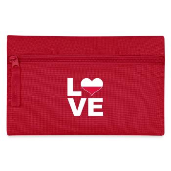 I love Poland heart flag Poland - Pencil Case - red - Front