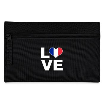J’aime la France drapeau du cœur France - Trousse - noir - Devant