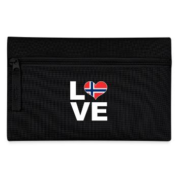 J’aime la Norvège drapeau du cœur Norvège - Trousse - noir - Devant