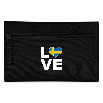 Ich liebe Schweden Herz Flagge Schweden - Federtasche - Schwarz - Vorne