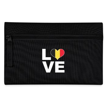 J’aime la Belgique drapeau du cœur Belgique - Trousse - noir - Devant