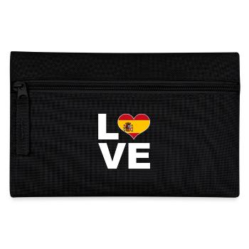 J’aime l’Espagne drapeau du cœur Espagne - Trousse - noir - Devant
