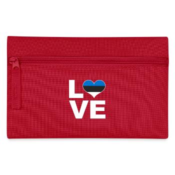 J’aime l’Estonie drapeau du cœur Estonie - Trousse - rouge - Devant