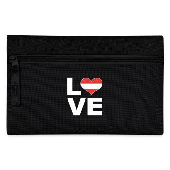 I love Austria Heart Flag Austria - Pencil Case - black - Front