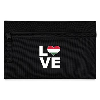 I love Hungary Heart Flag Hungary - Pencil Case - black - Front