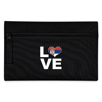 J’aime la Serbie drapeau du cœur Serbie - Trousse - noir - Devant