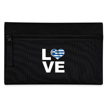 I love Greece heart flag Greece - Pencil Case - black - Front