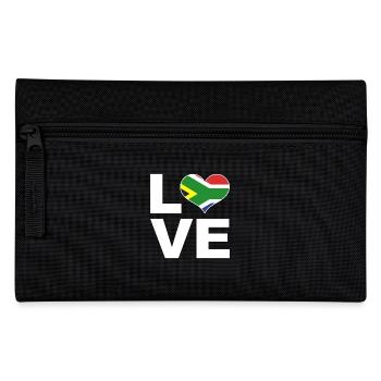 I love South Africa heart flag South Africa - Pencil Case - black - Front