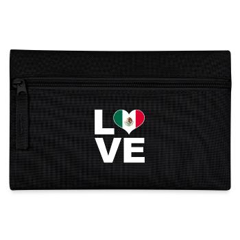 I love Mexico heart flag Mexico - Pencil Case - black - Front