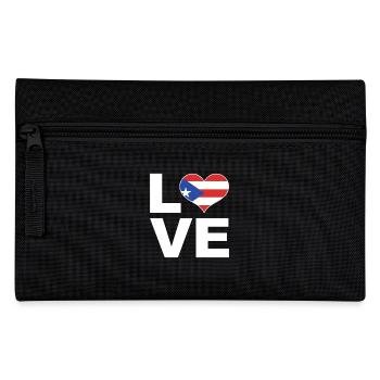 I love Puerto Rico heart flag Puerto Rico - Pencil Case - black - Front