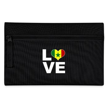 Ich liebe Senegal Herz Flagge Senegal - Federtasche - Schwarz - Vorne