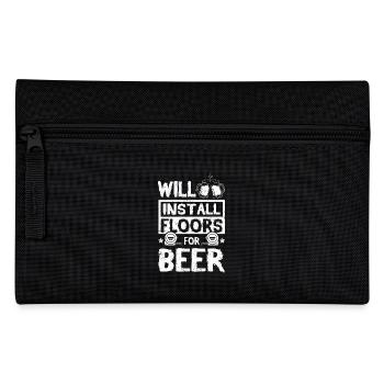 Will install floors for beer - Federtasche - Schwarz - Vorne
