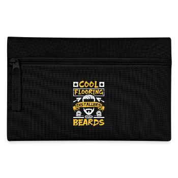 Cool flooring installers have beards - Pencil Case - black - Front