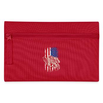 Usa american flag flooring installer 4th of july - Pencil Case - red - Front
