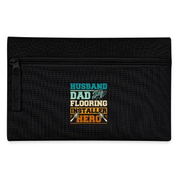 Husband dad flooring installer hero - Pencil Case - black - Front