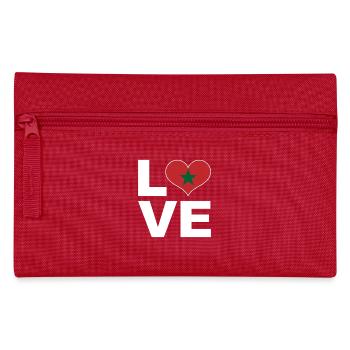 J’aime le Maroc coeur drapeau Maroc - Trousse - rouge - Devant