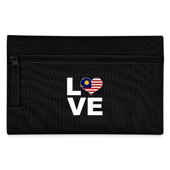 J’aime le drapeau du cœur de la Malaisie - Trousse - noir - Devant