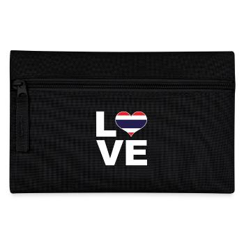 I love Thailand heart flag Thailand - Pencil Case - black - Front