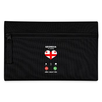 Georgien is calling Georgien Herz Souvenir - Federtasche - Schwarz - Vorne