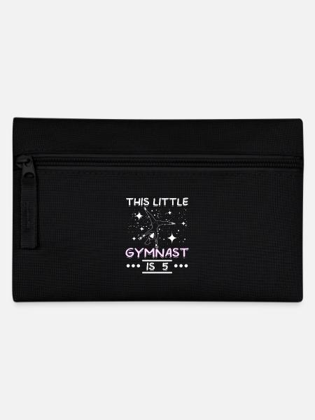 This little gymnast is 5 - Federtasche - Schwarz