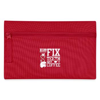 Réparera les dents pour le dentiste au café - Trousse - rouge - Devant