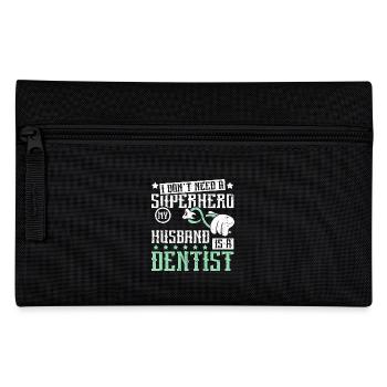 Je n’ai pas besoin d’un super-héros mon mari est dentiste - Trousse - noir - Devant