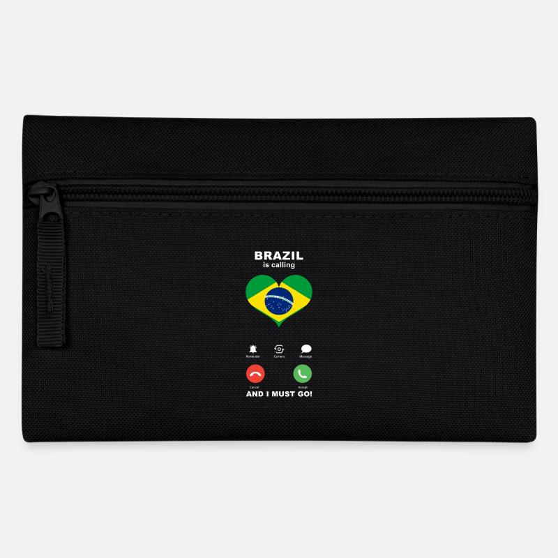 Brasilien is calling Brasilien Herz Souvenir - Federtasche - Schwarz