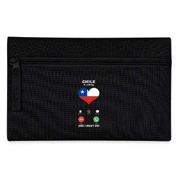 Chile is calling Chile Herz Souvenir - Federtasche - Schwarz - Vorne
