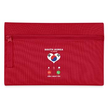 La Corée du Sud appelle South Korea Heart Souvenir - Trousse - rouge - Devant