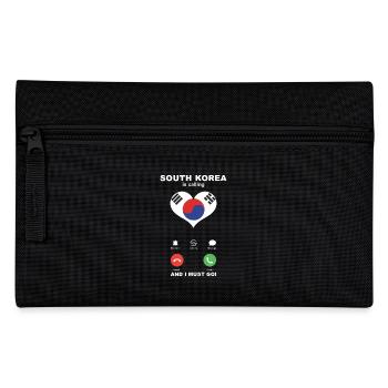 La Corée du Sud appelle South Korea Heart Souvenir - Trousse - noir - Devant