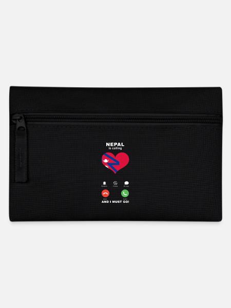 Nepal is calling Nepal Herz Souvenir - Federtasche - Schwarz