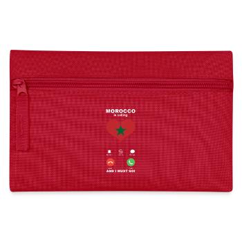 Le Maroc appelle Morocco Heart Souvenir - Trousse - rouge - Devant