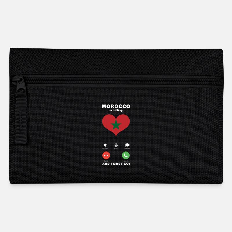 Le Maroc appelle Morocco Heart Souvenir - Trousse - noir