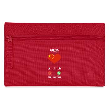 China is calling China Heart Souvenir - Pencil Case - red - Front