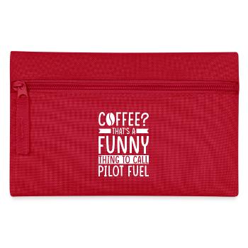 Pilot Coffee Saying - Pencil Case - red - Front