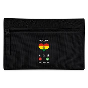 Bolivien is calling Bolivien Herz Souvenir - Federtasche - Schwarz - Vorne
