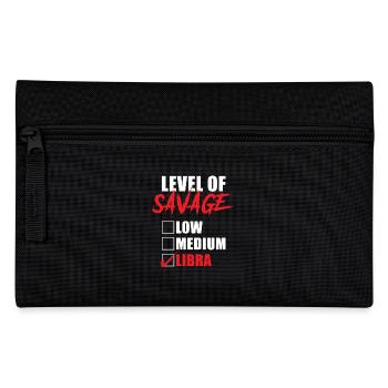 Waage Sternzeichen Geschenk Waage - Federtasche - Schwarz - Vorne