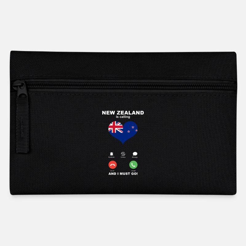 Neuseeland is calling Neuseeland Herz Souvenir - Federtasche - Schwarz